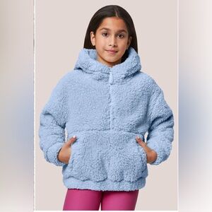 MONDETTA Girls Long Sleeve Sherpa Half Zip Pull Over